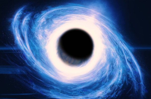 Imagem do espaço profundo aberto. modelo de computador buraco negro imagem - Foto, Imagem