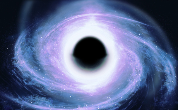 Image of open deep space. computer model black hole image - Photo, Image