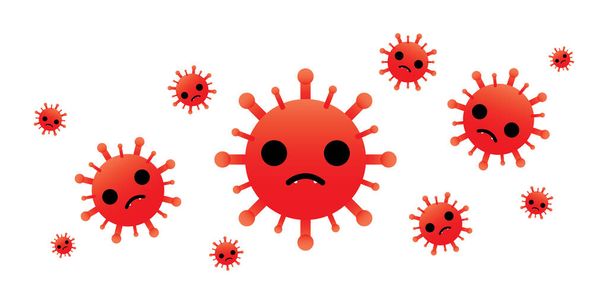 COVID-19 (Coronavirus) personnage de dessin animé, Empêcher et arrêter la propagation Coronavirus, COVID-19 illustration vectorielle. - Vecteur, image