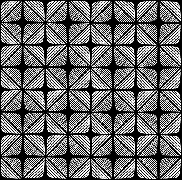 Patrón rítmico blanco y negro sin costuras. Ilustración vectorial - Vector, imagen
