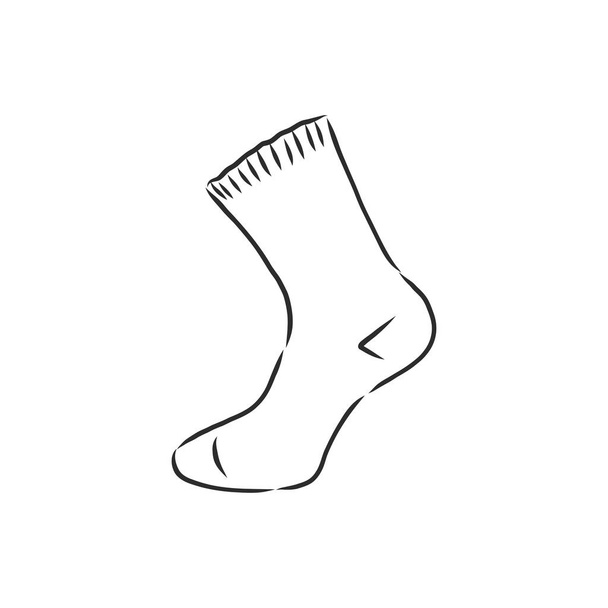 socks. Sketch style. Editable Vector Illustration isolated on white background. - Vector, Image