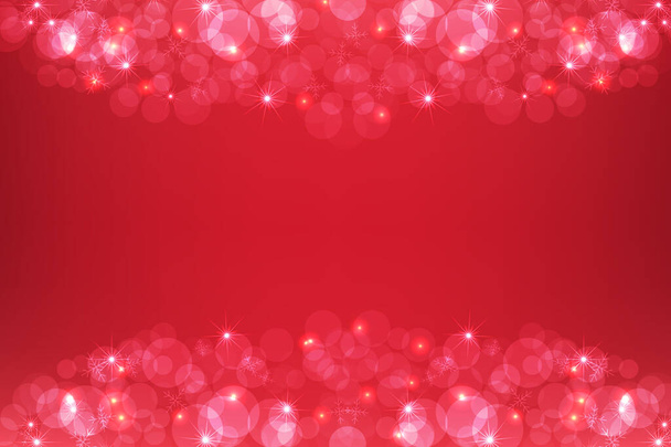 12月の冬のお祝いパーティーのための赤い輝く陽気なクリスマス休暇の背景 - ベクター画像