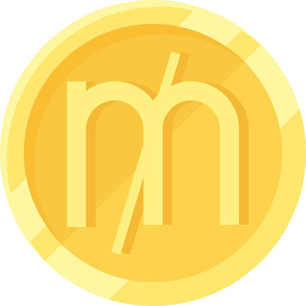 Moinho ícone de moeda, unidade de moeda usada às vezes na contabilidade - Vetor, Imagem