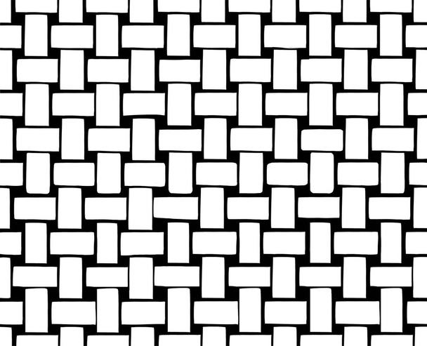 黒と白のリズミカルなシームレスなパターン。ベクターイラスト - ベクター画像
