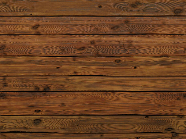 Tmavě hnědá dřevěná textura, stará dřevěná prkna. 3D vykreslování - Fotografie, Obrázek