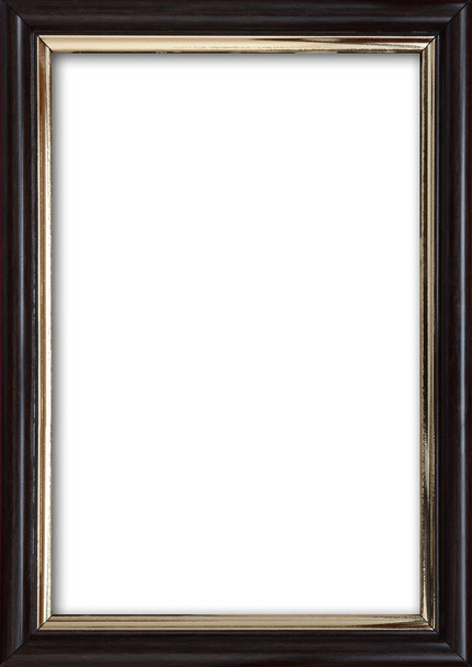 Empty picture frame with a free place inside, isolated on white background - Photo, Image