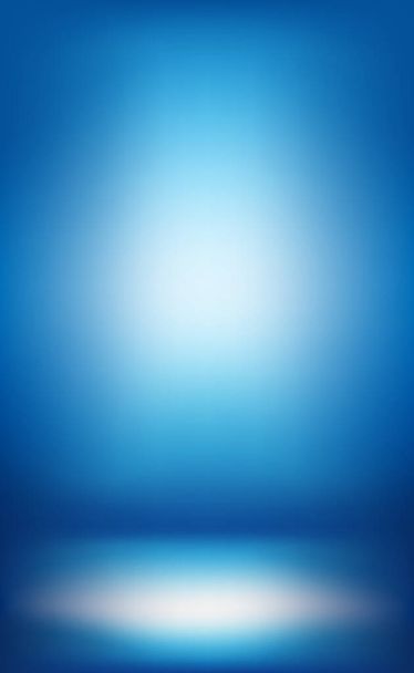 Fondo estudio panorámico azul con resplandor blanco - Vector - Vector, Imagen