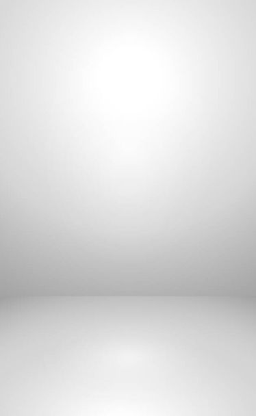 Branco com fundo de estúdio panorâmico cinza com brilho branco - Vetor, Imagem