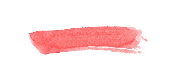 Red stroke brush isolated on white - 写真・画像