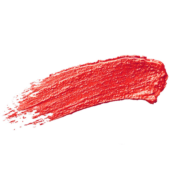 Красные мазки кистью изолированы на белом фоне - Фото, изображение