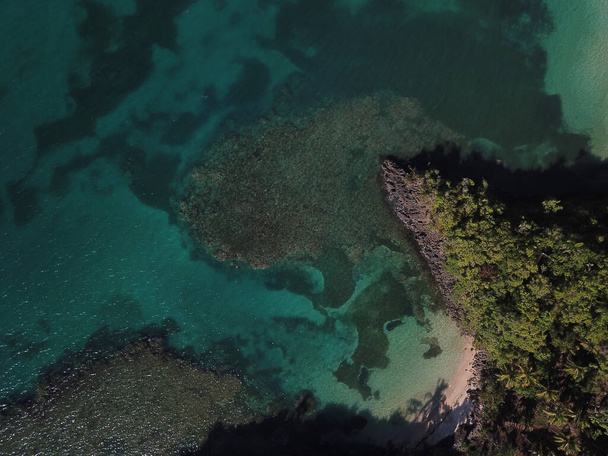 An aerial shot of the blue sea and the coast - Photo, image