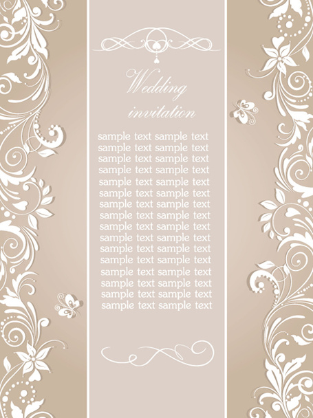Beautiful wedding card - Vector, Image