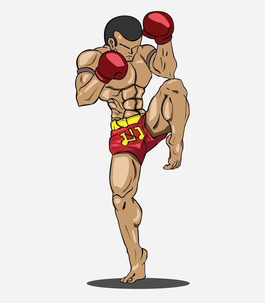 Muay Thai. Arte marcial
 - Vector, imagen