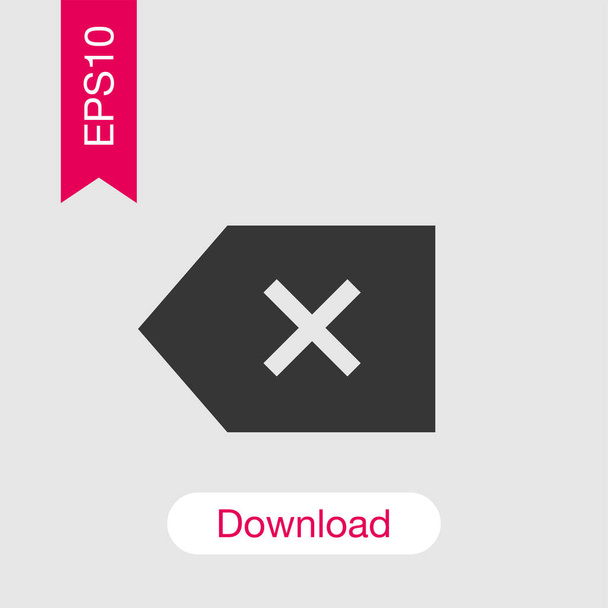 Icono de backspace aislado en el fondo. Eliminar símbolo de botón moderno, simple, vector, icono para el diseño del sitio web, aplicación móvil, ui. Ilustración vectorial - Vector, imagen