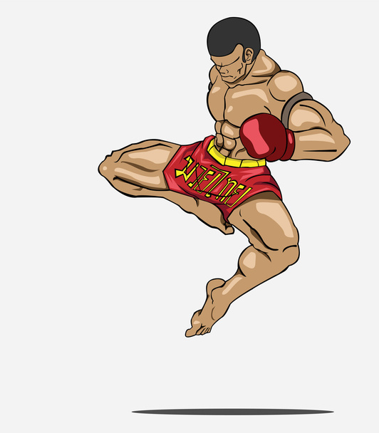 Muay Thai. Arte marcial
 - Vetor, Imagem