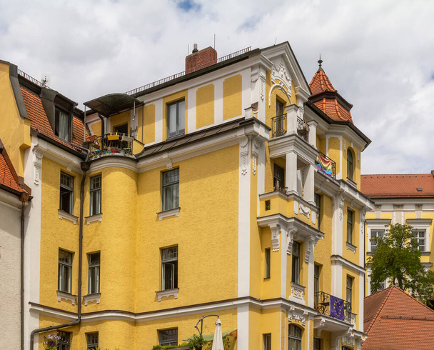 Passau 'nun mimari izlenimi, Almanya' nın Aşağı Bavyera bölgesindeki bir kasaba. - Fotoğraf, Görsel