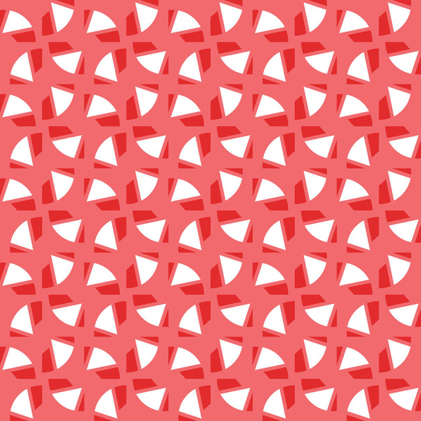 Geometrik şekilli, kırmızı ve beyaz renklerde renklendirilmiş vektörsüz desen arkaplanı. - Vektör, Görsel