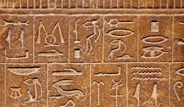egipskie hieroglify tło - Zdjęcie, obraz