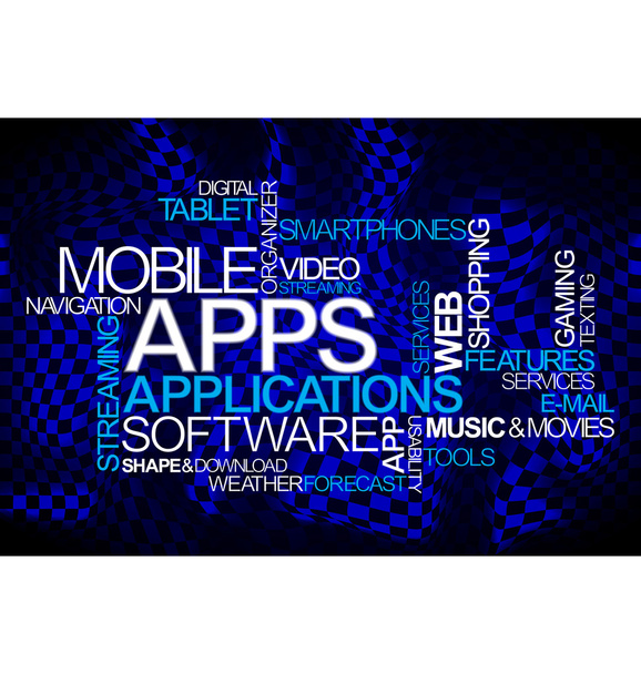 Mobile software application vector - Вектор, зображення