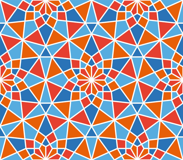 Arabic mosaic seamless pattern. Arabic style digital tapestry, textile print. - Vector, Image