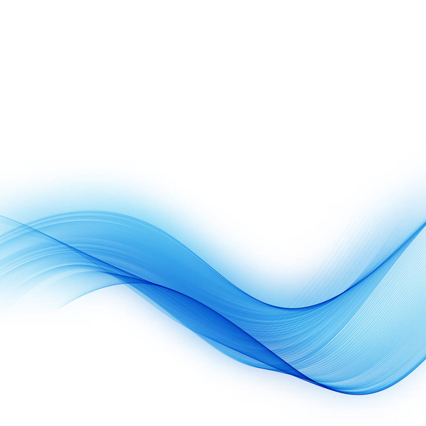 Абстрактный элемент дизайна цветной волны. Синяя волна. eps 10 - Вектор,изображение
