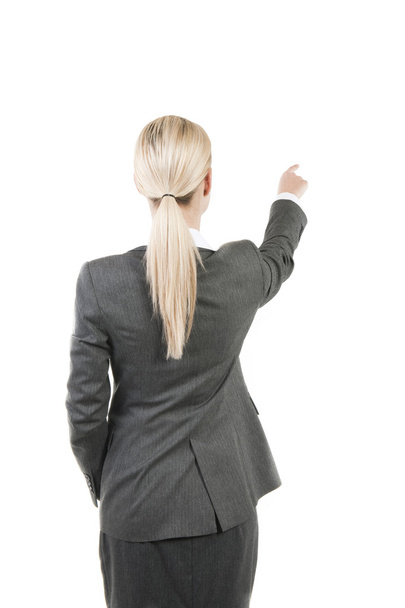 Businesswoman Pointing at Copy-space - Foto, Imagem