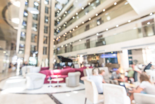 Rozmazat abstraktní pozadí moderní luxusní design interiéru dekorace lobby hotelu  - Fotografie, Obrázek
