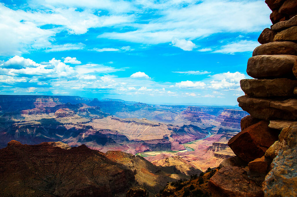 アリゾナ州のグランドキャニオン自然界の7つの驚異の一つ - 写真・画像