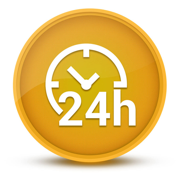 24 ore orologio lussuoso giallo lucido rotondo pulsante illustrazione astratta - Foto, immagini
