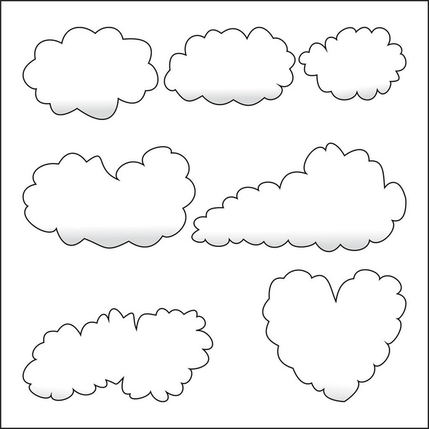 Nubes en el cielo, ilustración vectorial - Vector, imagen