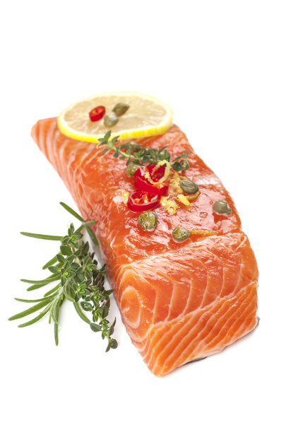 Filete de salmón crudo - Foto, imagen