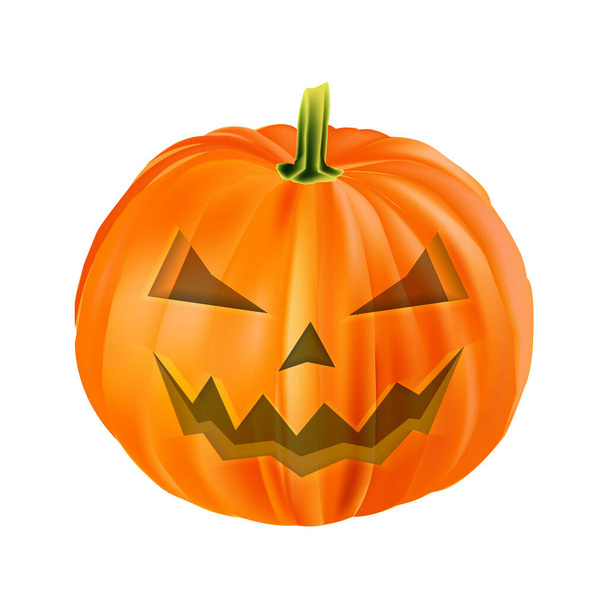 Vector illustraties Halloween pompoen op witte achtergrond - Vector, afbeelding