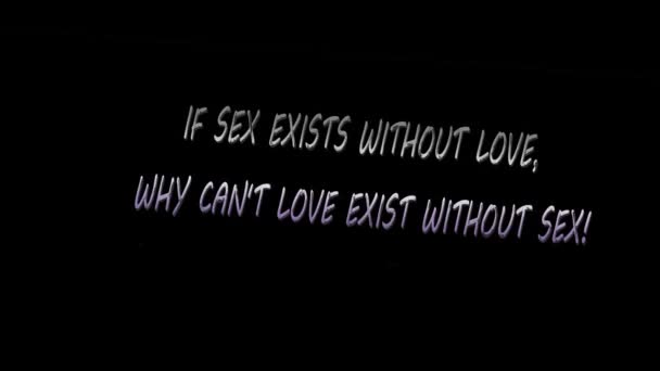 愛がなければセックスは存在しないのに、なぜセックスなしでは愛は存在しないのでしょうか。バナープライドパレード。無性愛者。無性愛者、男と女の象徴または紋章 - 映像、動画