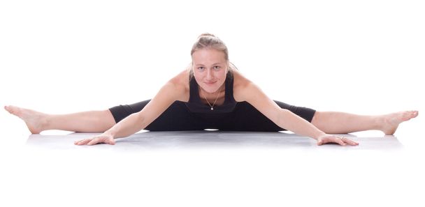 Girl on the yoga - Photo, image