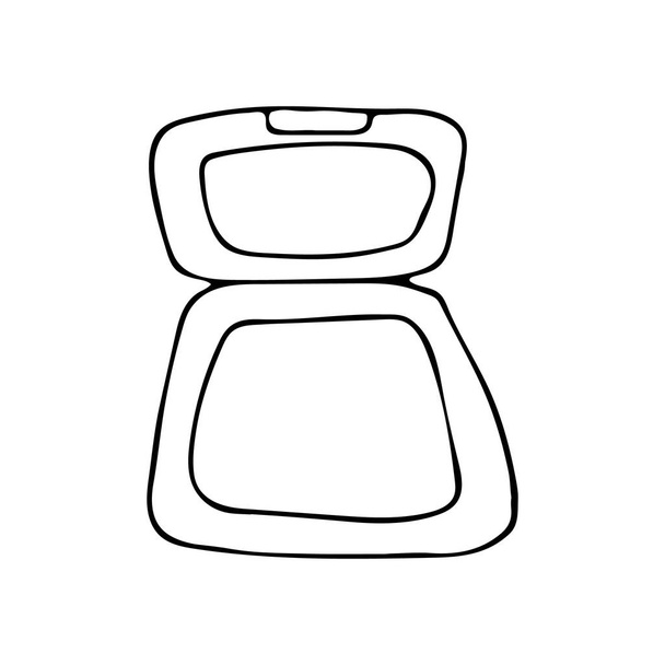 Ilustración de rubor en la mejilla de Doodle en vector. Icono de rubor en la mejilla dibujado a mano. Doodle icono de rubor mejilla - Vector, Imagen