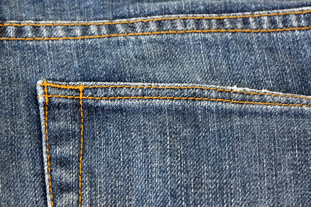 Texture of blue jeans - Foto, Imagem