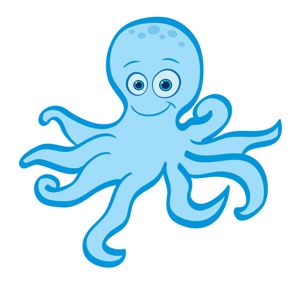 Isolated cartoon  octopus - Vecteur, image