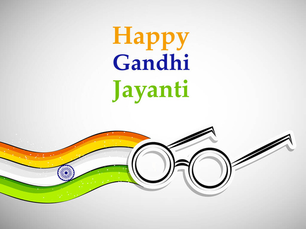 illustration of elements of Gandhi Jayanti Background - Vector, Image