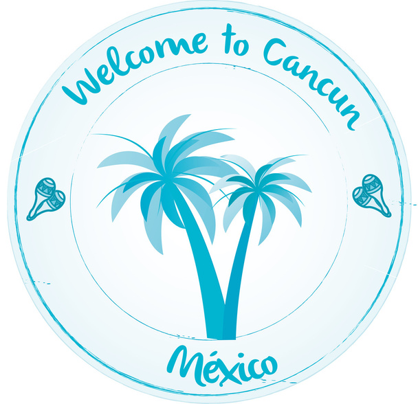 Cancún'a hoşgeldiniz - Vektör, Görsel