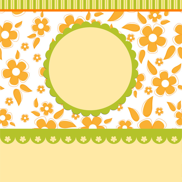 Blank template for greetings card - Vector, Image