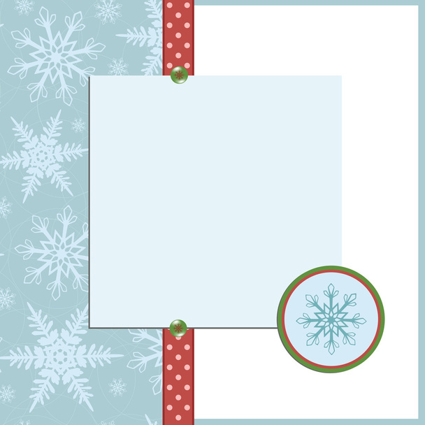 Blank template for greetings card - Vector, Image