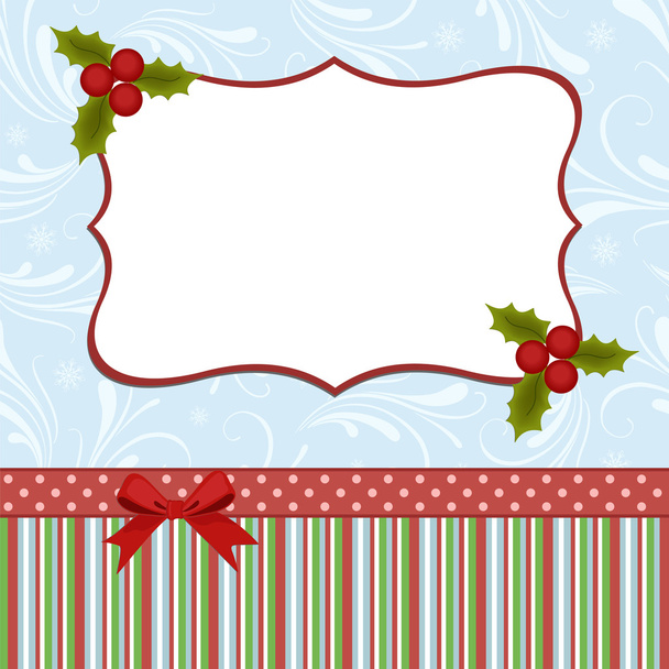 Blank template for Christmas greetings card - Vector, Image