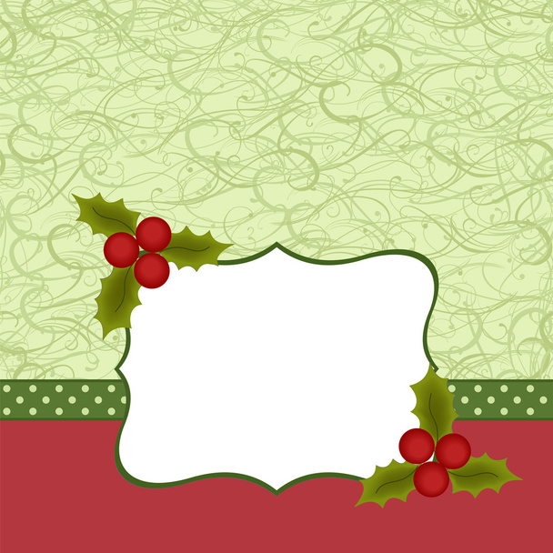 Blank template for Christmas greetings card - Vettoriali, immagini