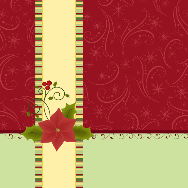 Blank template for Christmas greetings card - Vector, imagen
