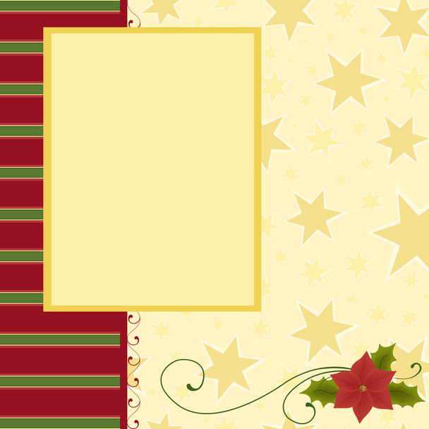 Blank template for Christmas greetings card - Vetor, Imagem