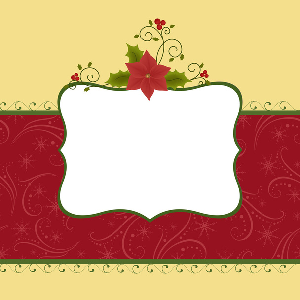 Blank template for Christmas greetings card - Vector, Imagen