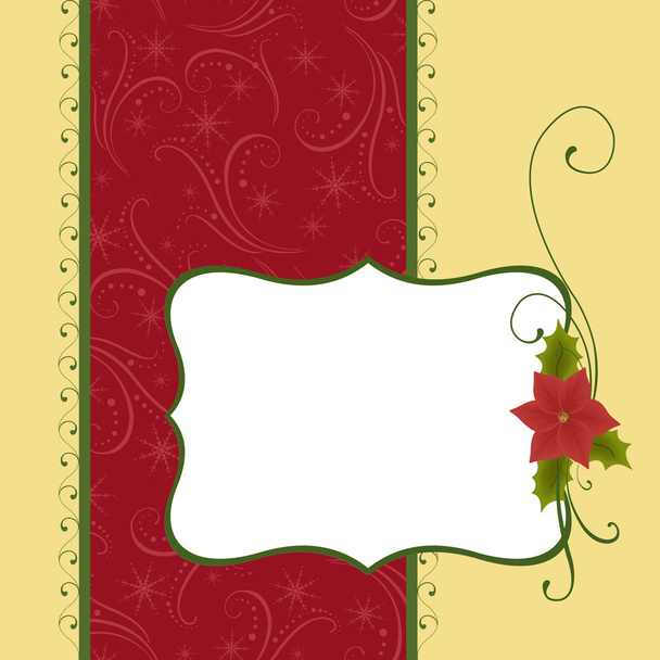 Blank template for Christmas greetings card - Vettoriali, immagini