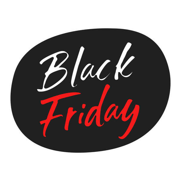 Vector handwritten lettering composition of Black Friday on white backgrounds. Vector illustration - Vector, afbeelding