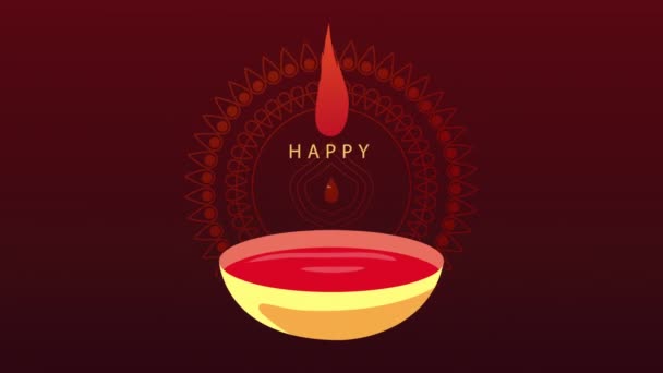 glücklich bhai dooj Feier Animation mit Farbe rot - Filmmaterial, Video