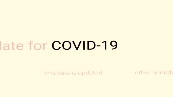 COVID-19, COVID, Coronavirus. Farklı metinde işaretlenmiş kelime. Haber konsepti ya da medikal medya. Tehlikeli bir virüs tüm dünyaya yayılıyor. Altı çizili kelimeler. SARS-CoV-2 - Video, Çekim